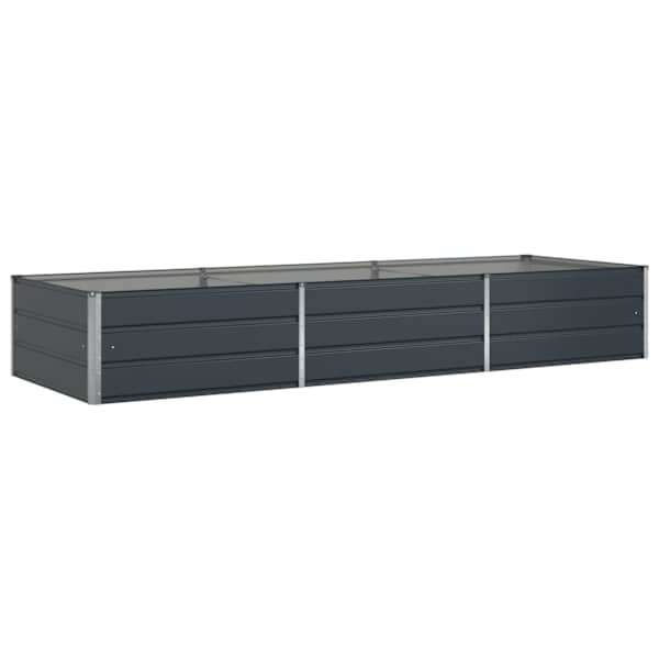 vidaXL Taimekast Antratsiit 290 x 100 x 45 cm Tsingitud teras