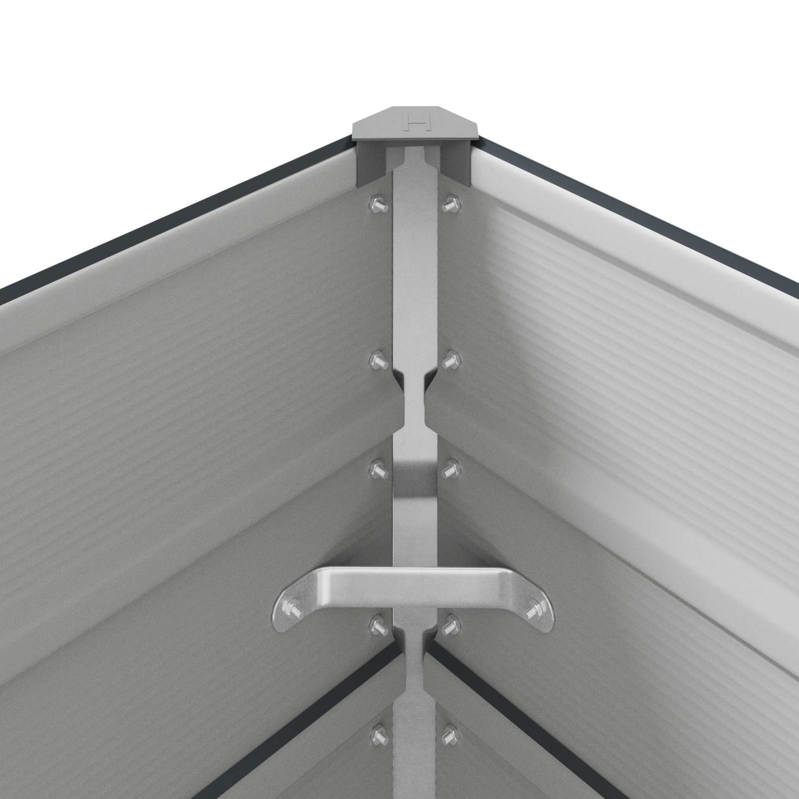 Cvetlično korito Antracit 195 x 100 x 45 cm Cinkana jeklena - slika 8