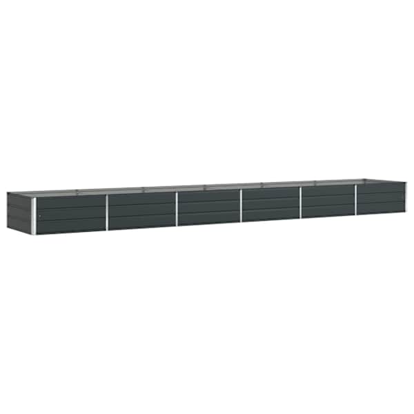 vidaXL Taimekast Antratsiit 580 x 100 x 45 cm Tsingitud teras