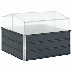 vidaXL Taimekast Antratsiit 100 x 100 x 77 cm Tsingitud teras