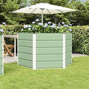 Cvetlično korito Pastelno Zeleno 129 x 129 x 75 cm Jeklo