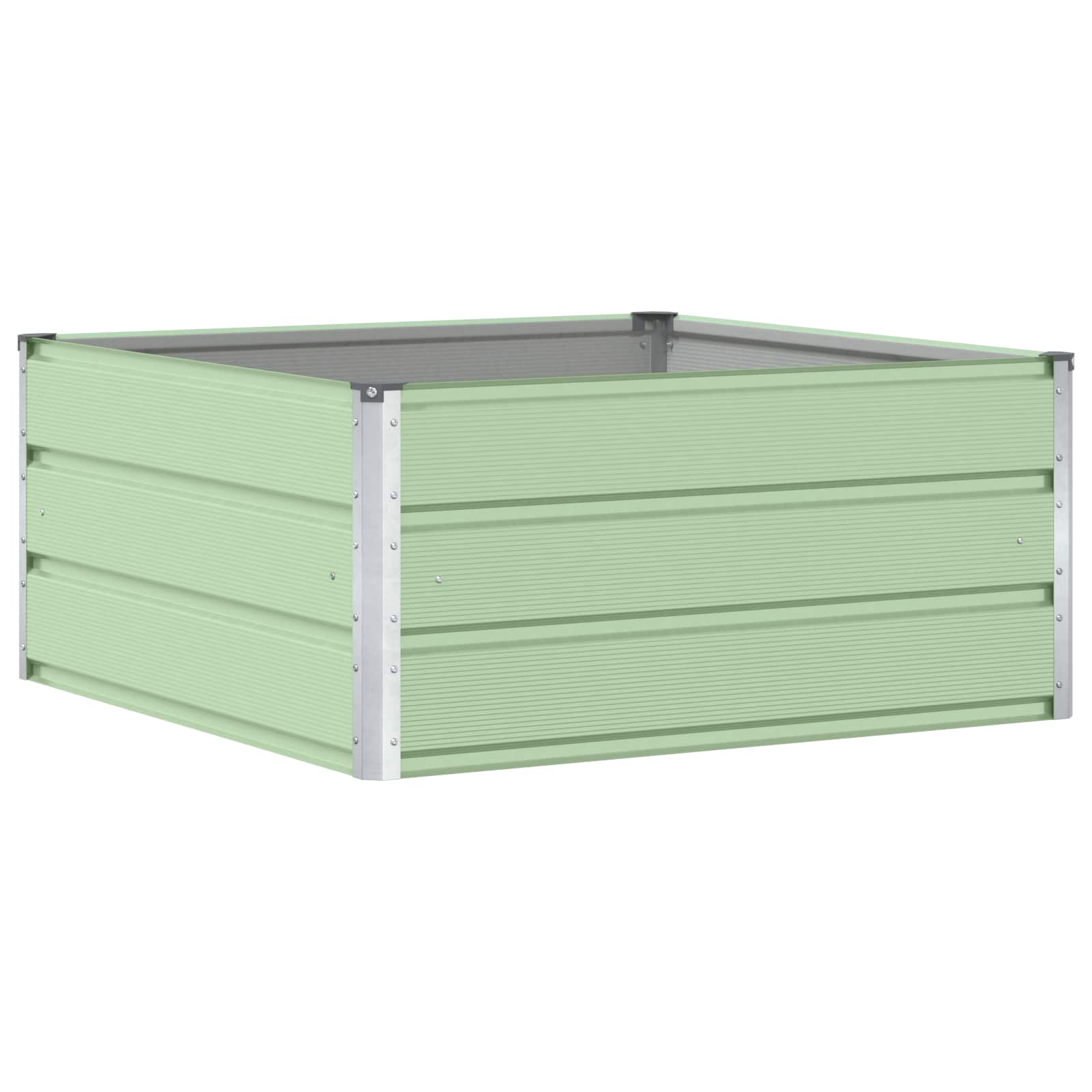 VidaXL Plantenbak Pastel Groen 100 X 100 X 45 Cm Staal