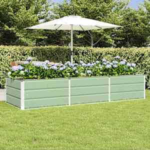 Cvetlično korito Zelena 240 x 80 x 45 cm Jeklo