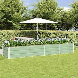 Cvetlično korito Zelena 320 x 80 x 45 cm Jeklo