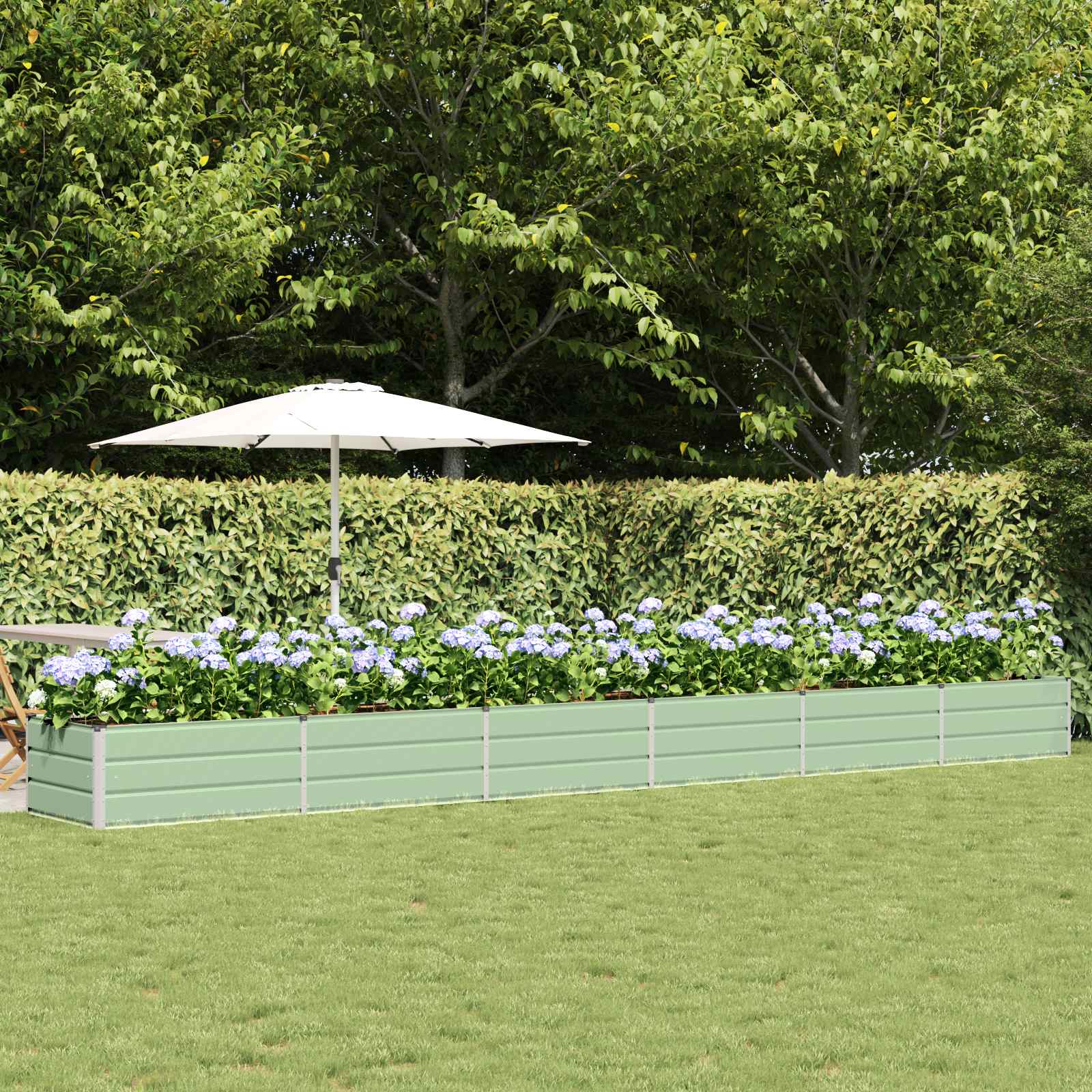 Cvetlično korito Zelena 600 x 80 x 45 cm Jeklo