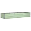 vidaXL Taimekast Pastellroheline 290 x 100 x 45 cm Tsingitud teras