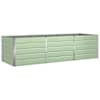 vidaXL Taimekast Pastellroheline 290 x 100 x 75 cm Tsingitud teras