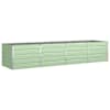 vidaXL Taimekast Pastellroheline 385 x 100 x 75 cm Tsingitud teras