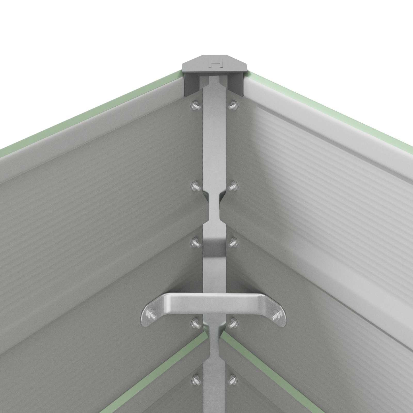 Cvetlično korito Pastelno zelena 195 x 100 x 45 cm - slika 8