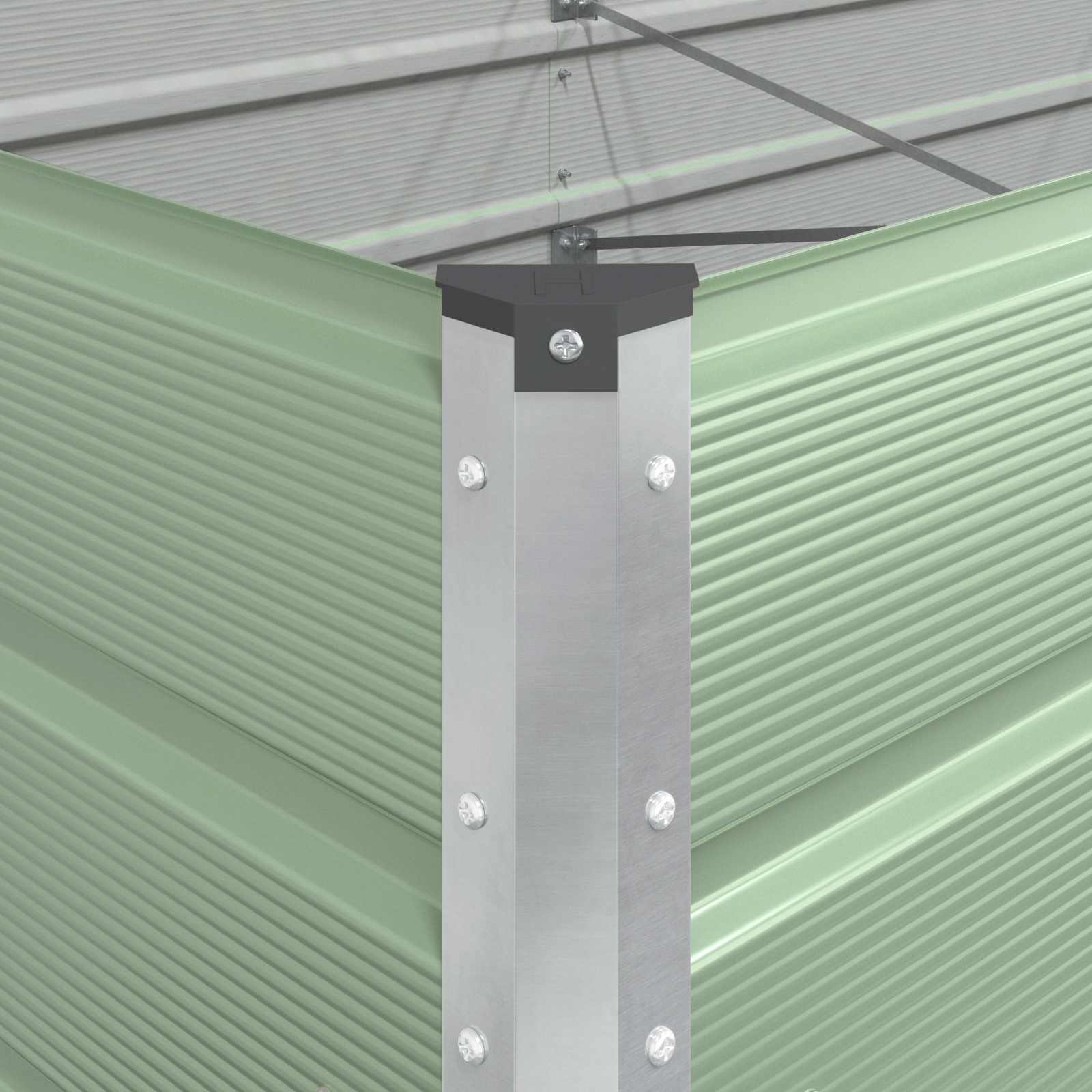 Cvetlično korito Pastelno zelena 195 x 100 x 45 cm - slika 9