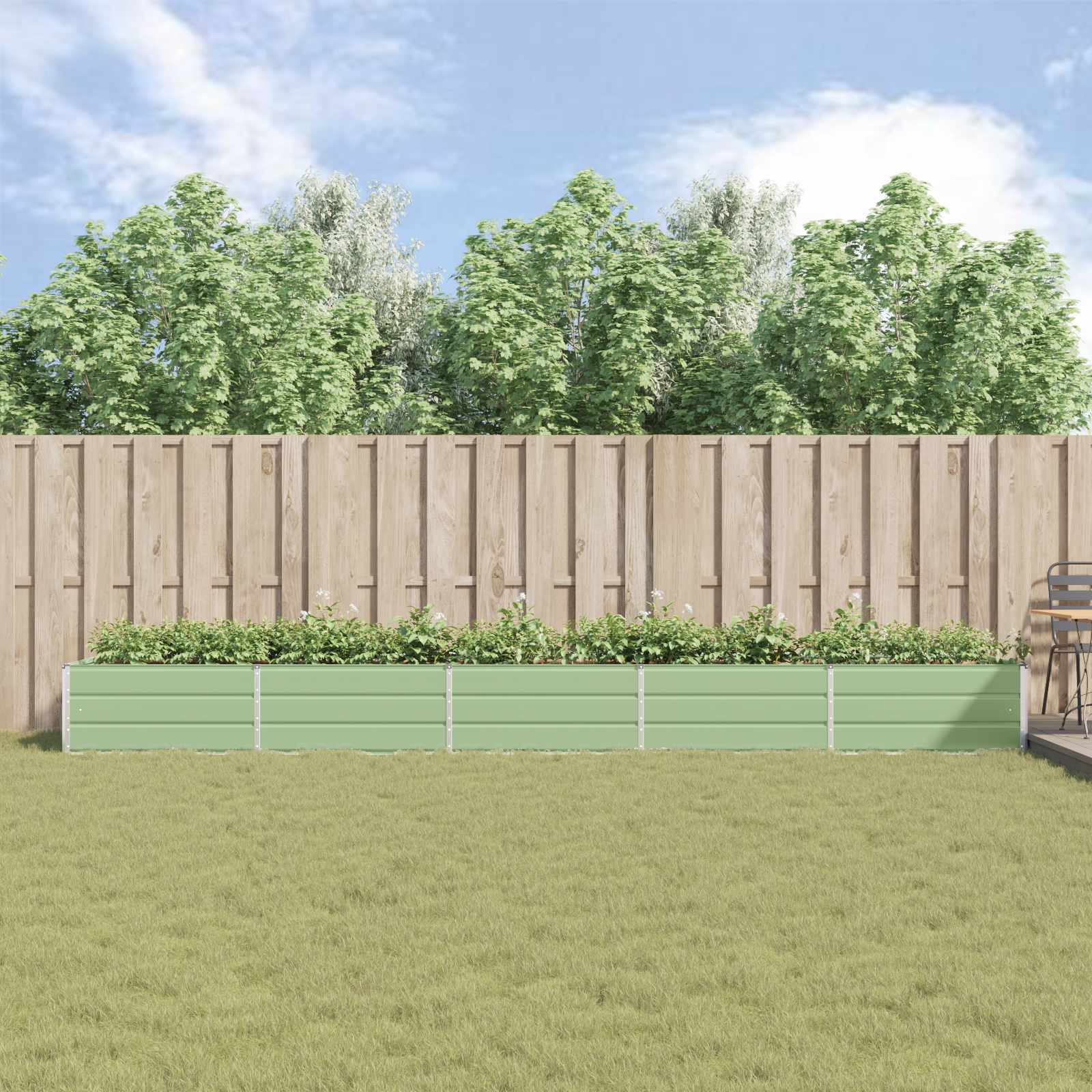 Cvetlično korito Pastelno zelena 195 x 100 x 45 cm - slika 4