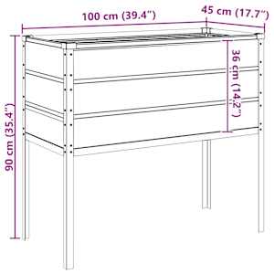 Truhlík Pastelově zelená 100 x 45 x 90 cm Pozinkovaná ocel - obrázek 9