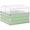 vidaXL Taimekast Pastellroheline 100 x 100 x 77 cm Tsingitud teras