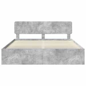 Rám postele s čelo Beton 200 x 200 cm Masivní borové dřevo - obrázek 7
