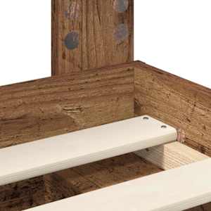 Rám postele Staré dřevo 200 x 200 cm Masivní borové dřevo - obrázek 10