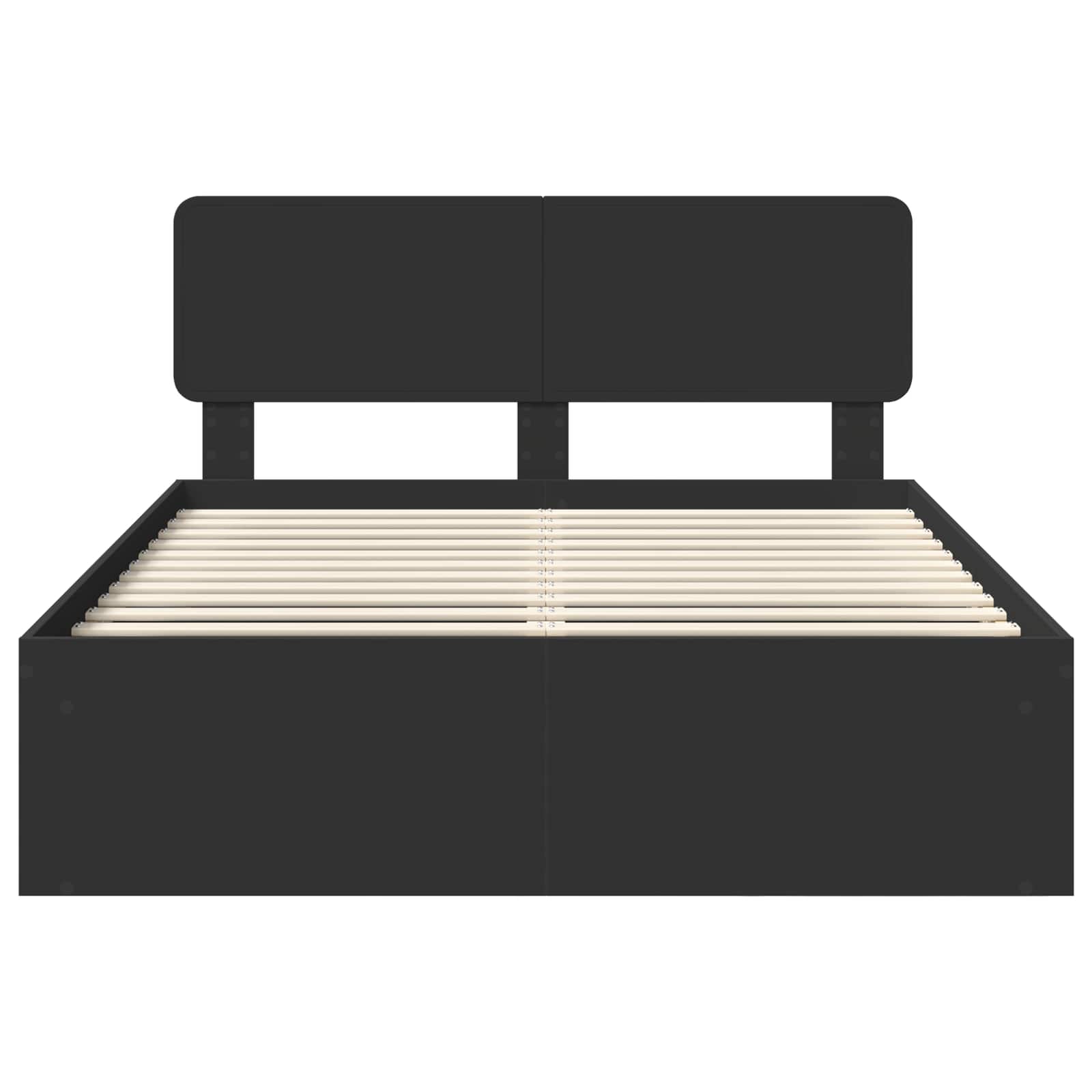 Sengestamme med hodegjerde Svart 160 x 200 cm Massiv furu - Bilde 7