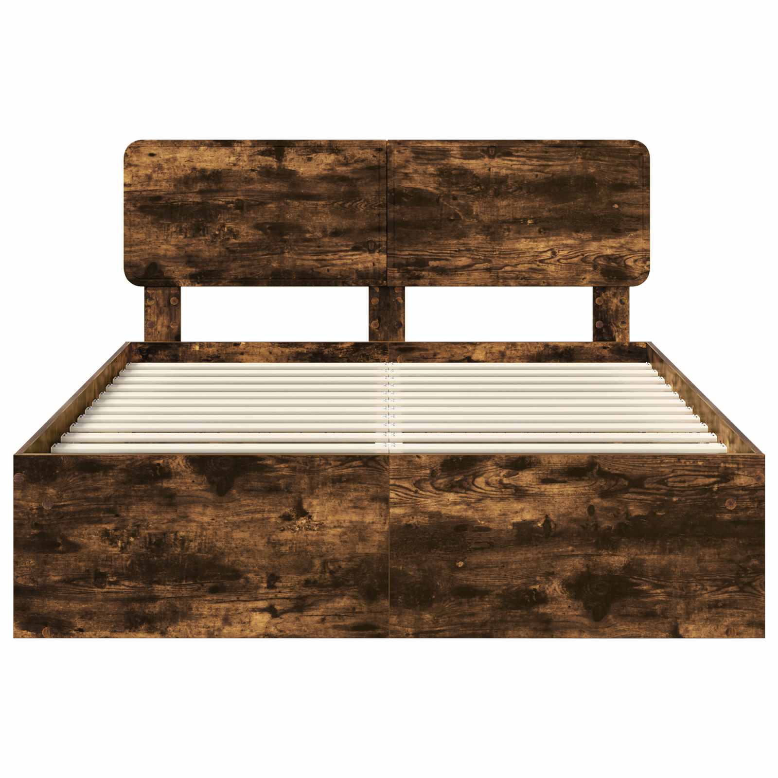 Sengestamme med hodegjerde Røkt eik 160 x 200 cm Massiv furu - Bilde 7