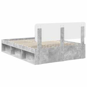 Rám postele s čelo Beton 140 x 200 cm Masivní borové dřevo - obrázek 9