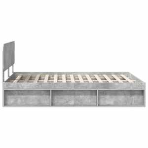 Rám postele s čelo Beton 140 x 190 cm Masivní borové dřevo - obrázek 8