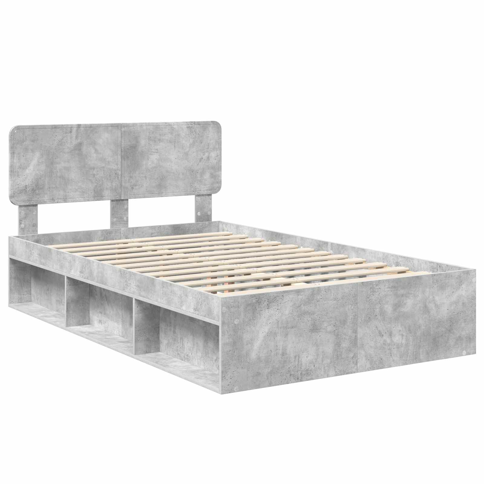 Bedframe Concerte Grijs 135 x 190 cm Massief grenenhout image 4