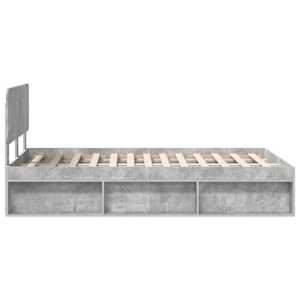 Rám postele s čelo Beton 120 x 200 cm Masivní borové dřevo - obrázek 8