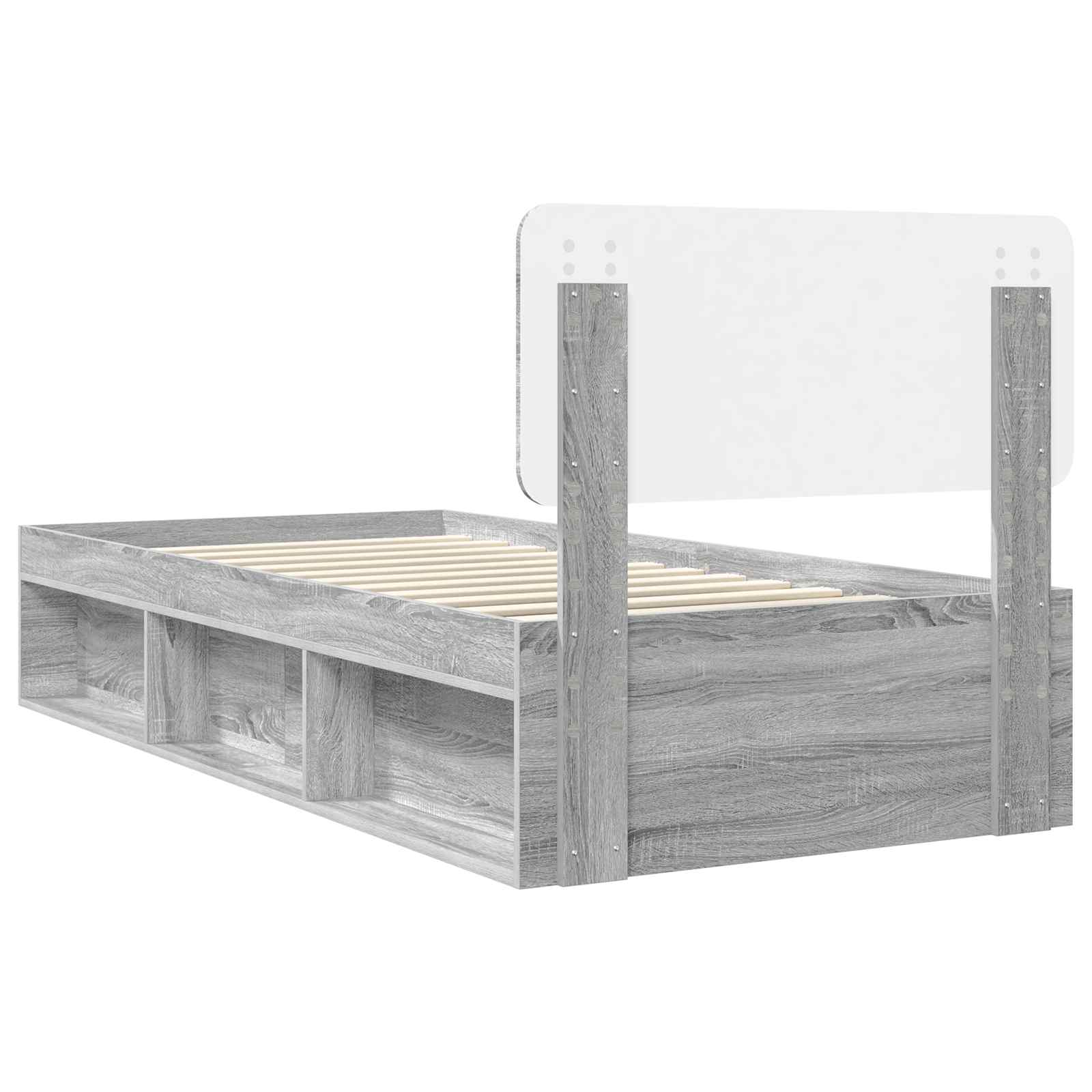 Bedframe Grijs Sonoma 90 x 200 cm Massief grenenhout image 9