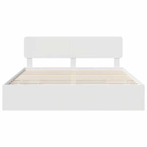 Rám postele se zásuvkou Bílý 200 x 200 cm Dřevěný materiál - obrázek 8