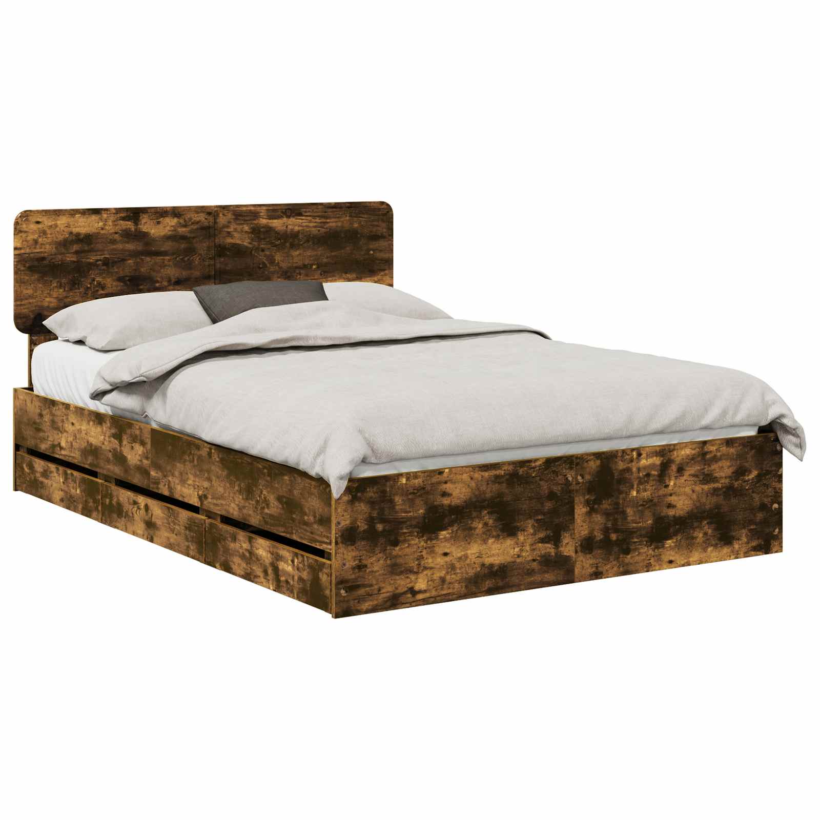 Voodi raam sahtliga Suitsetatud tamm 140 x 200 cm Inseneripuit 232 Kõik vajalik sinu aeda ja koju! Voodi raam sahtliga Suitsetatud tamm 140 x 200 cm Inseneripuit - Image 2