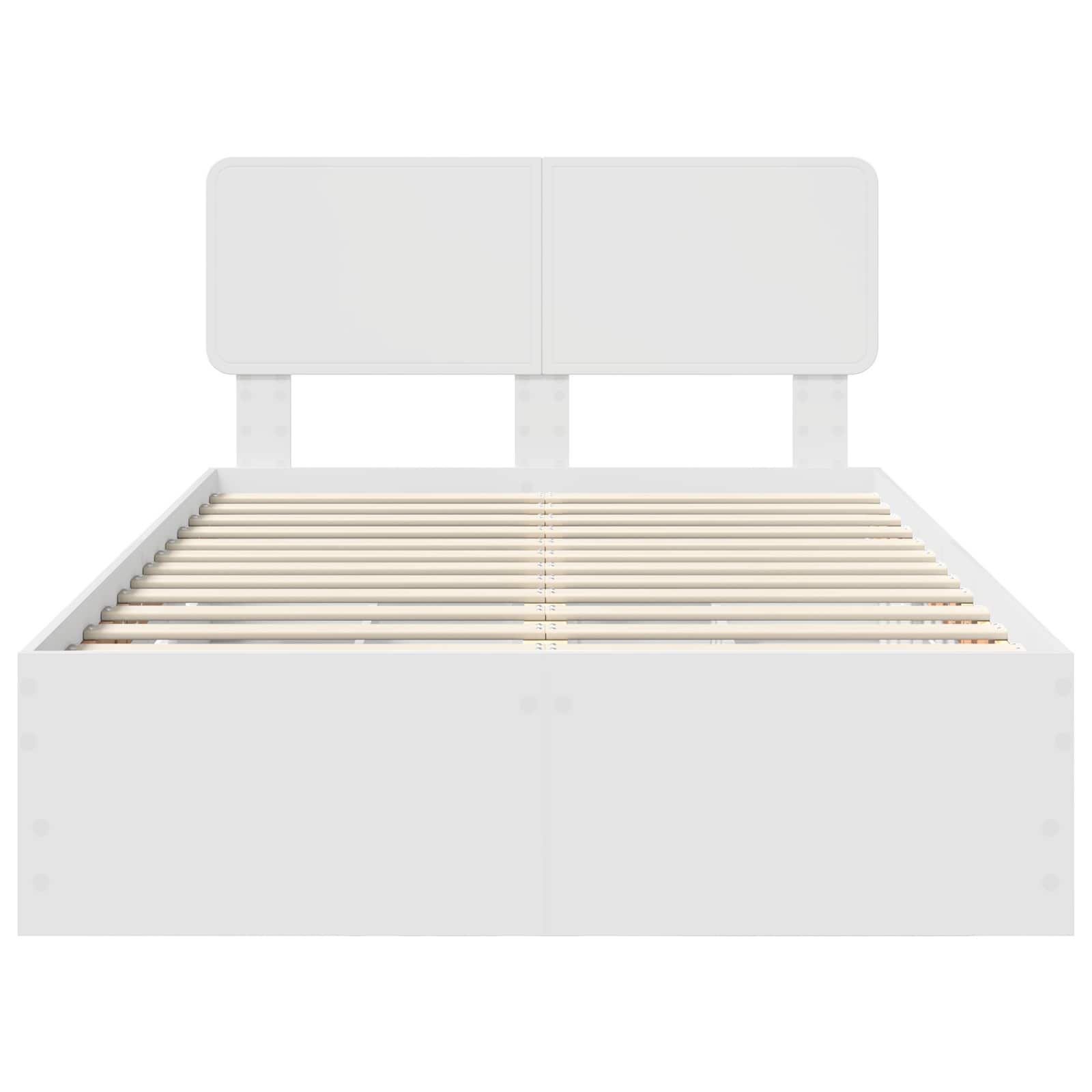 Voodi raam sahtliga peaga Valge 120 x 190 cm Inseneripuit 8 Kõik vajalik sinu aeda ja koju! Voodi raam sahtliga peaga Valge 120 x 190 cm Inseneripuit - Image 8