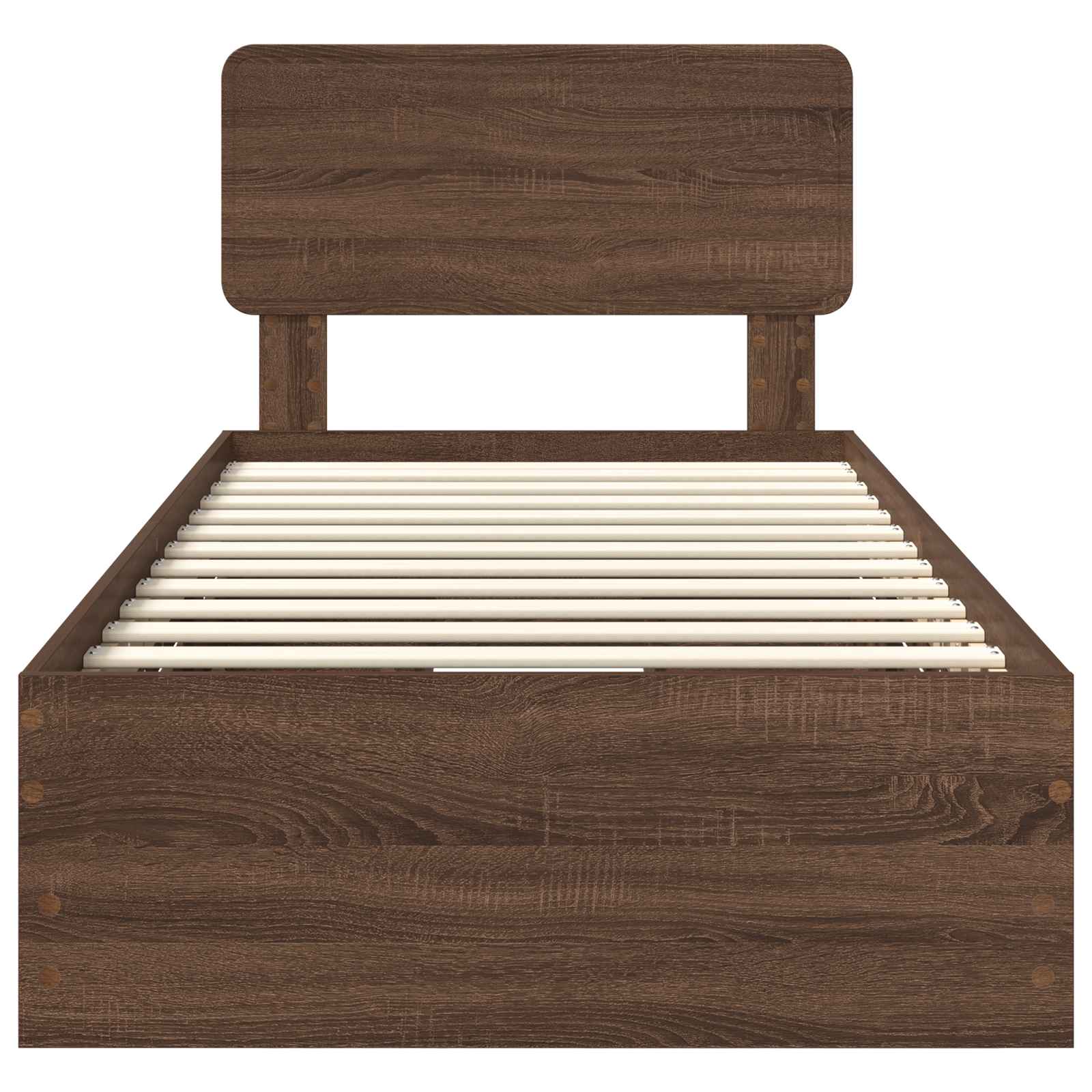 Voodi raam sahtliga peaga Pruun tamme 90 x 190 cm Inseneripuit 123 Kõik vajalik sinu aeda ja koju! Voodi raam sahtliga peaga Pruun tamme 90 x 190 cm Inseneripuit - Image 8