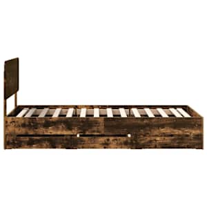 Rám postele s čelo Uzený Dub 75 x 190 cm Dřevěný materiál - obrázek 9