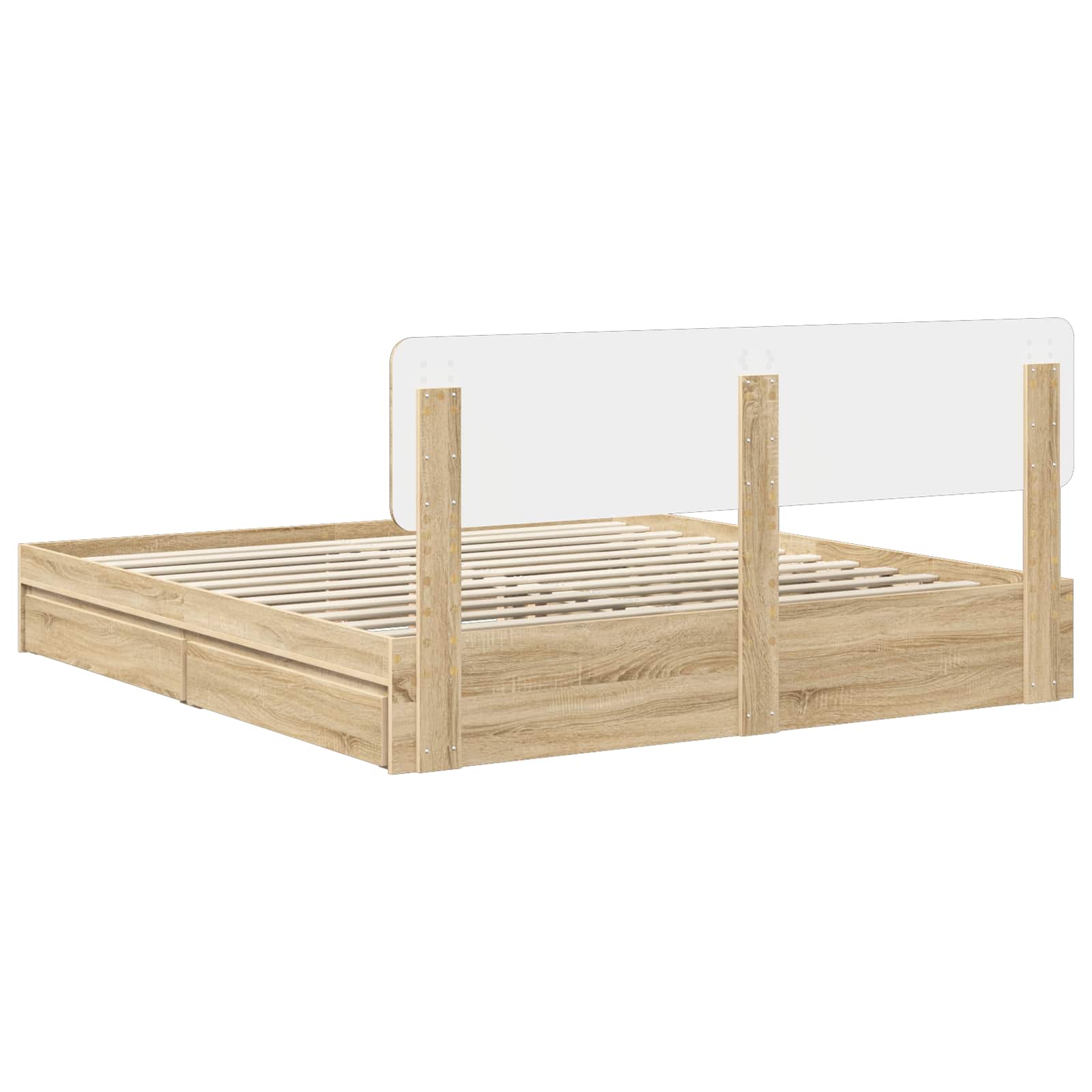Opslag bed met lade Sonoma Eiken 180 x 200 cm Bewerkt hout | luizaXL | Dé meubelwinkel voor elk interieur Opslag bed met lade Sonoma Eiken 180 x 200 cm Bewerkt hout - Afbeelding 10