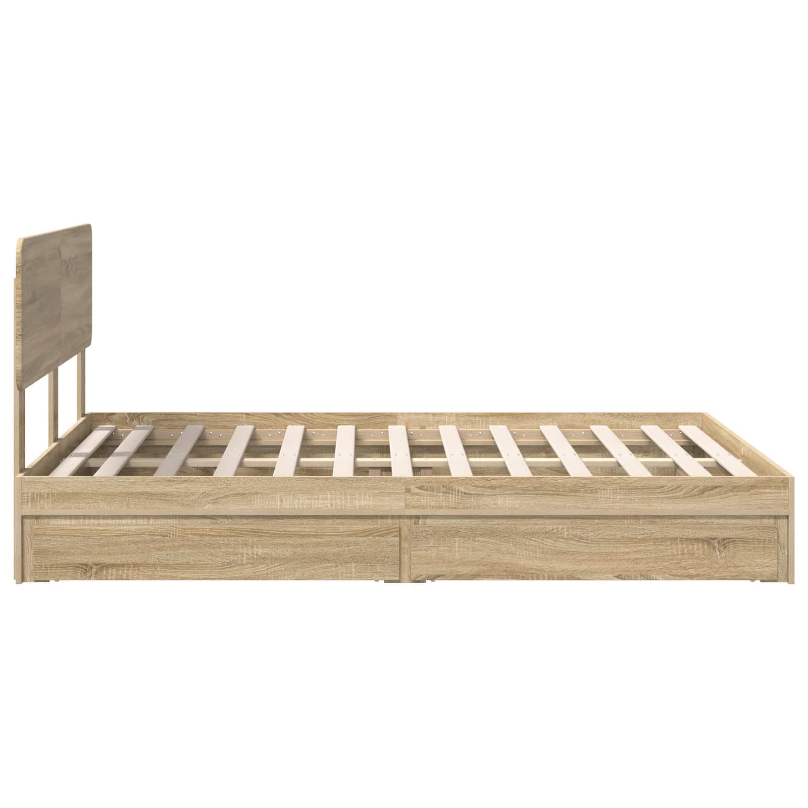 Opslag bed met lade Sonoma Eiken 160 x 200 cm Bewerkt hout | luizaXL | Dé meubelwinkel voor elk interieur Opslag bed met lade Sonoma Eiken 160 x 200 cm Bewerkt hout - Afbeelding 9