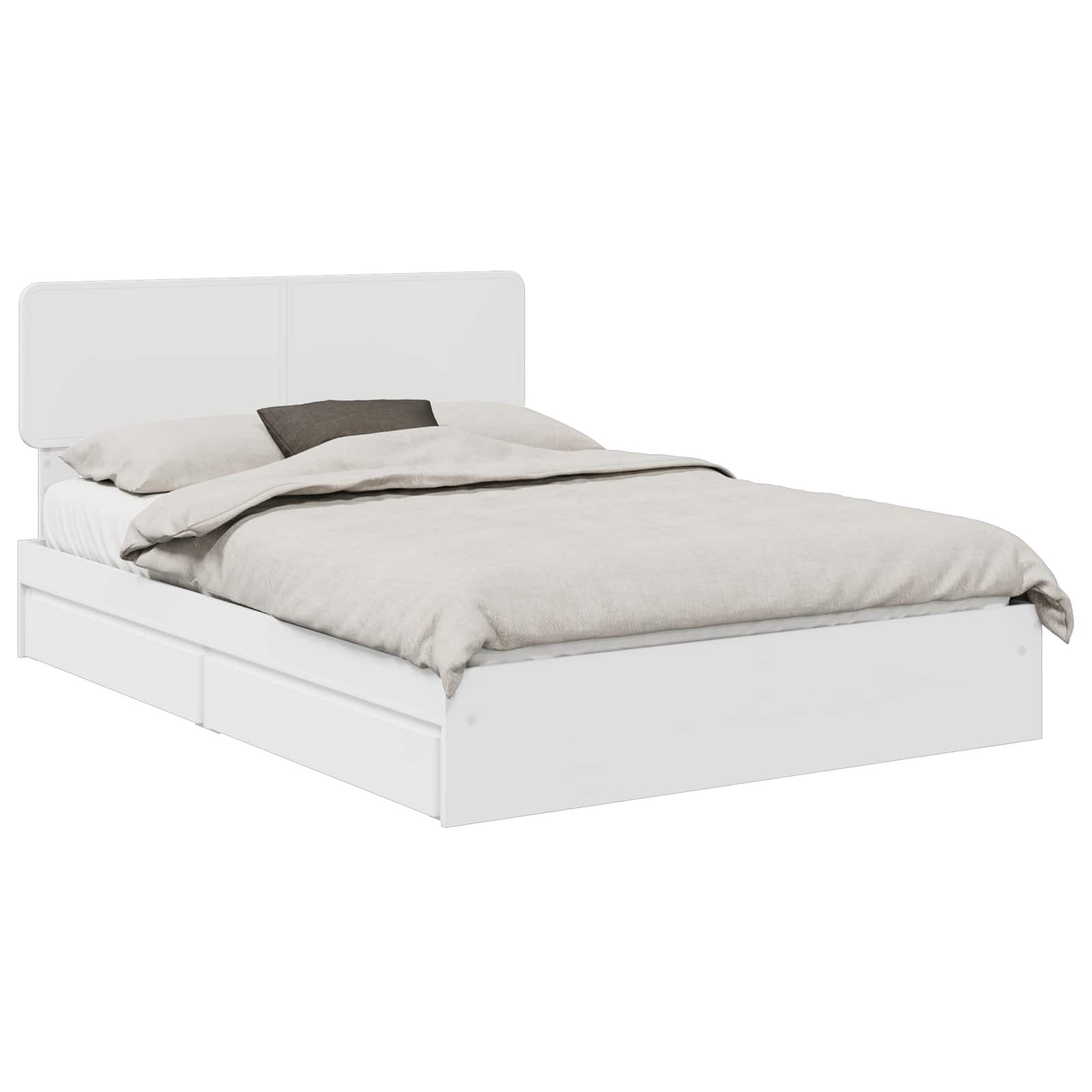 VidaXL Opbergbed Met Hoofdeinde Met Lade Wit 140 X 200 Cm Bewerkt Hout