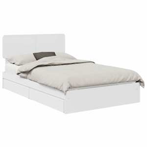 Postel s úložným prostorem Bílá 120 x 190 cm kompozitní dřevo - obrázek 2