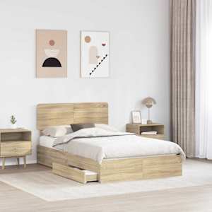 Postel s úložným prostorem s čelo Sonoma dub 120 x 190 cm - obrázek 3