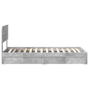 Postel s úložným prostorem s čelo Betonově šedá 90 x 200 cm - obrázek 9
