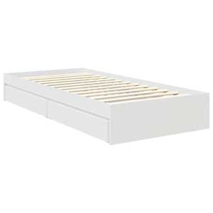 Postel s úložným prostorem Bílá 90 x 200 cm kompozitní dřevo - obrázek 6