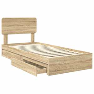 Postel s úložným prostorem s čelo Sonoma dub 90 x 200 cm - obrázek 5