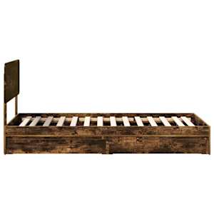 Postel s úložným prostorem s čelo Kouřový dub 90 x 200 cm - obrázek 9