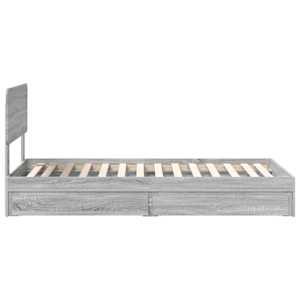 Postel s úložným prostorem s čelo Šedá Sonoma 90 x 200 cm - obrázek 9