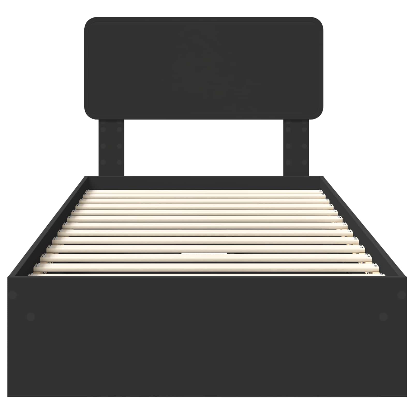 Laos voodi peaga sahtliga Must 90 x 190 cm Tehispuit 8 Kõik vajalik sinu aeda ja koju! Laos voodi peaga sahtliga Must 90 x 190 cm Tehispuit - Image 8