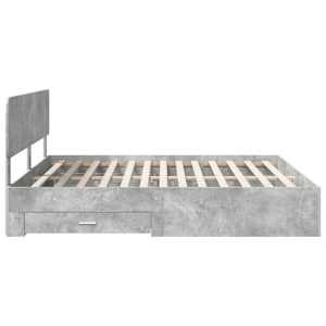 Rám postele s čelo Betonově šedá 180 x 200 cm kompozitní dřevo - obrázek 9