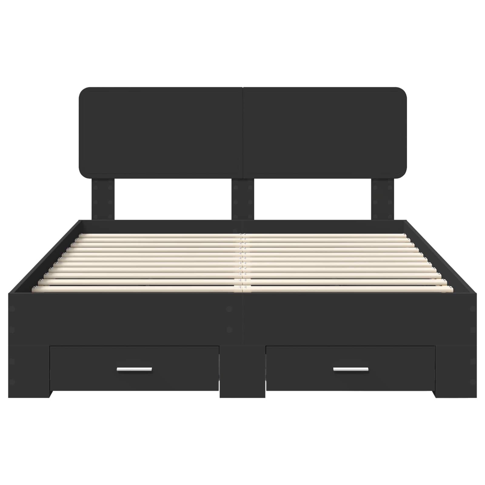 Voodi raam peaga sahtliga Must 140 x 200 cm Tehispuit 8 Kõik vajalik sinu aeda ja koju! Voodi raam peaga sahtliga Must 140 x 200 cm Tehispuit - Image 8