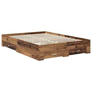 Rám postele s čelo Staré dřevo 140 x 200 cm kompozitní dřevo - obrázek 6