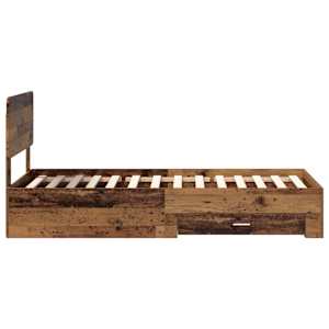 Rám postele s čelo Staré dřevo 90 x 190 cm kompozitní dřevo - obrázek 8