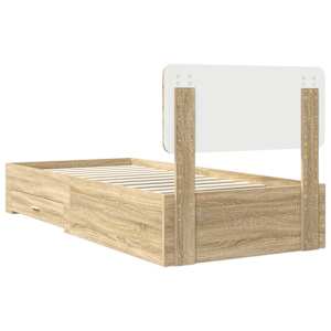 Rám postele s čelo Sonoma dub 75 x 190 cm kompozitní dřevo - obrázek 9