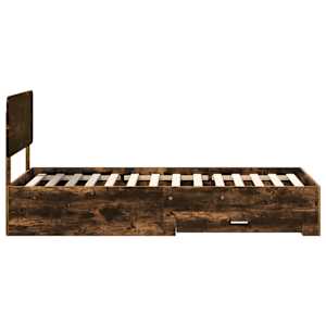 Rám postele s čelo Kouřový dub 75 x 190 cm kompozitní dřevo - obrázek 8