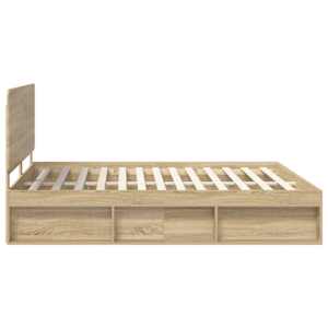 Rám postele s čelo Sonoma 200 x 200 cm Masivní borové dřevo - obrázek 8