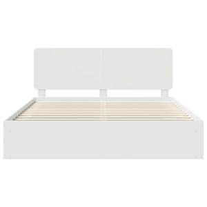 Rám postele s čelo Bílá 180 x 200 cm Masivní borové dřevo - obrázek 7
